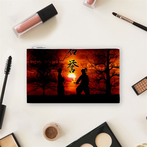 Ninja Sunset Cosmetic Bag (Small) from ArtsNow.com Front