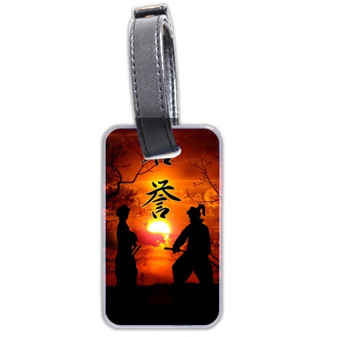 Ninja Sunset Luggage Tag (two sides) from ArtsNow.com Back