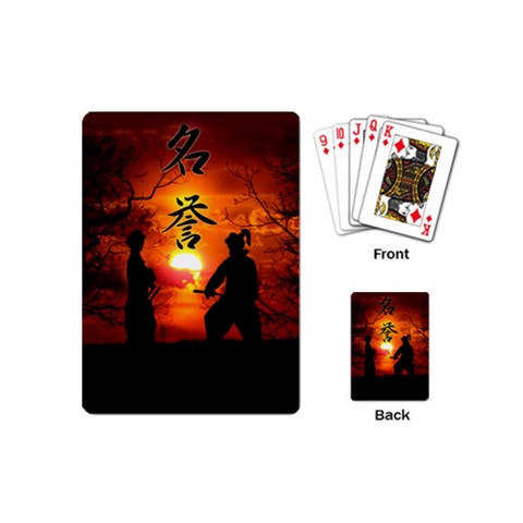 Ninja Sunset Playing Cards (Mini) from ArtsNow.com Back