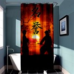 Ninja Sunset Shower Curtain 36  x 72  (Stall)