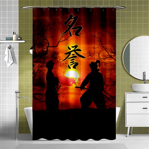 Ninja Sunset Shower Curtain 48  x 72  (Small) from ArtsNow.com Curtain(48  X 72 ) - 42.18 x64.8  Curtain(48  X 72 )