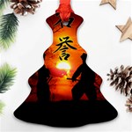 Ninja Sunset Christmas Tree Ornament (Two Sides)