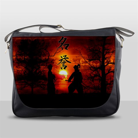 Ninja Sunset Messenger Bag from ArtsNow.com Front