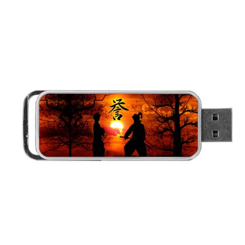 Ninja Sunset Portable USB Flash (Two Sides) from ArtsNow.com Back