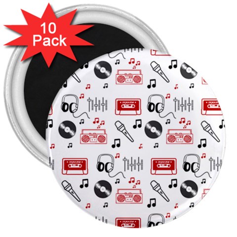 Music Is My Life 3  Magnet (10 pack) from ArtsNow.com Front