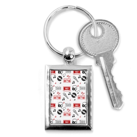 Music Is My Life Key Chain (Rectangle) from ArtsNow.com Front