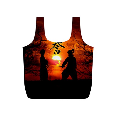 Ninja Sunset Full Print Recycle Bag (S) from ArtsNow.com Back