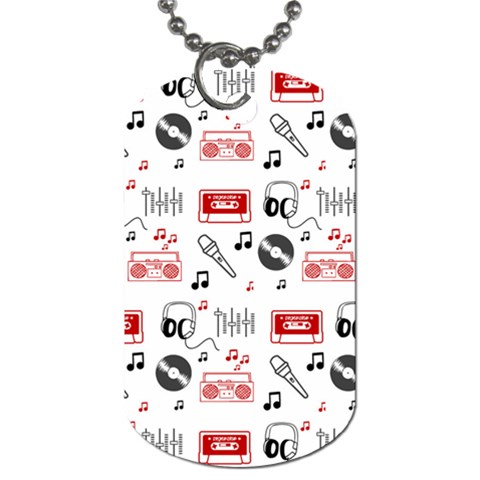 Music Is My Life Dog Tag (One Side) from ArtsNow.com Front