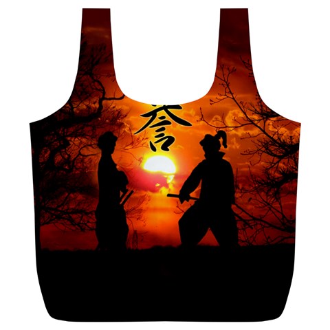 Ninja Sunset Full Print Recycle Bag (XL) from ArtsNow.com Back