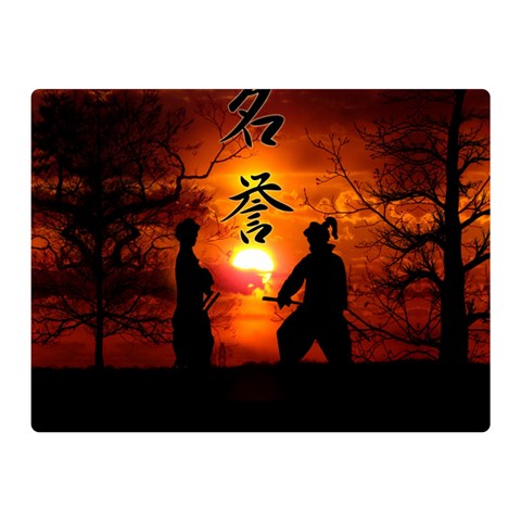 Ninja Sunset Double Sided Flano Blanket (Mini) from ArtsNow.com 35 x27  Blanket Back