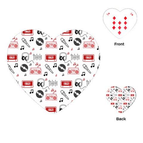 Music Is My Life Playing Cards (Heart) from ArtsNow.com Front