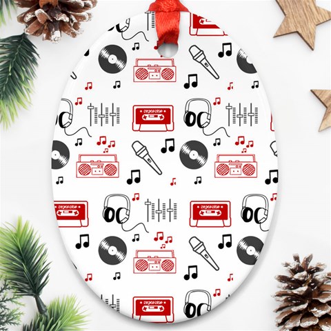 Music Is My Life Oval Ornament (Two Sides) from ArtsNow.com Front