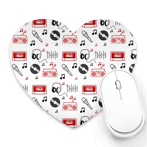 Music Is My Life Heart Mousepad from ArtsNow.com Front