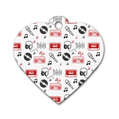 Music Is My Life Dog Tag Heart (Two Sides) from ArtsNow.com Front