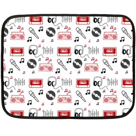 Music Is My Life Double Sided Fleece Blanket (Mini) from ArtsNow.com 35 x27  Blanket Back