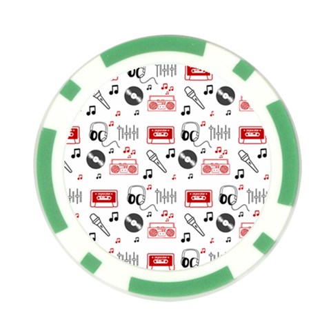 Music Is My Life Poker Chip Card Guard (10 pack) from ArtsNow.com Front