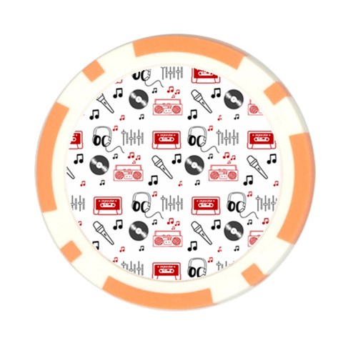 Music Is My Life Poker Chip Card Guard (10 pack) from ArtsNow.com Front