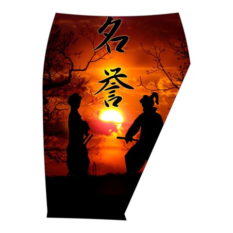 Ninja Sunset Midi Wrap Pencil Skirt from ArtsNow.com  Front Right 