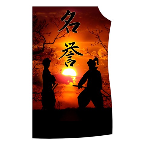 Ninja Sunset Women s Button Up Vest from ArtsNow.com Front Left