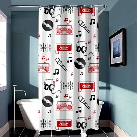 Music Is My Life Shower Curtain 36  x 72  (Stall) from ArtsNow.com Curtain(36 X72 ) - 33.26 x66.24  Curtain(36 X72 )