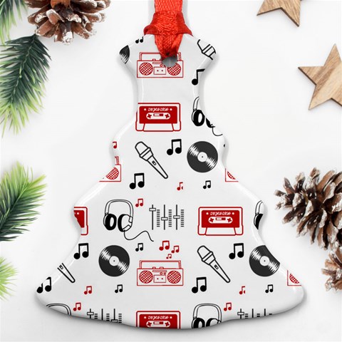 Music Is My Life Christmas Tree Ornament (Two Sides) from ArtsNow.com Back