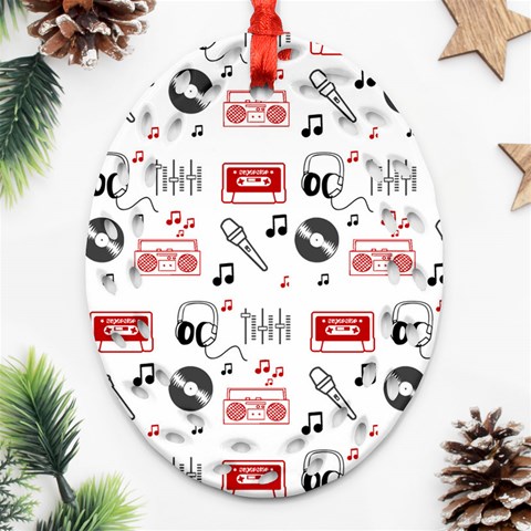 Music Is My Life Ornament (Oval Filigree) from ArtsNow.com Front