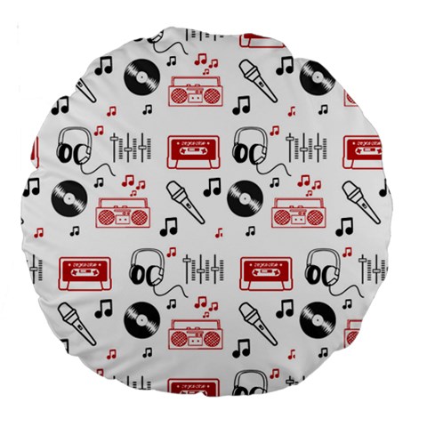 Music Is My Life Large 18  Premium Round Cushion  from ArtsNow.com Front