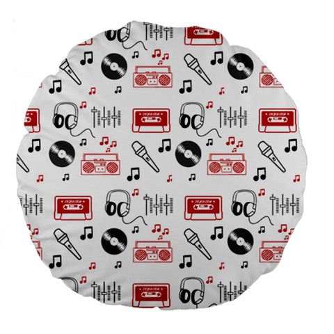 Music Is My Life Large 18  Premium Flano Round Cushion  from ArtsNow.com Back