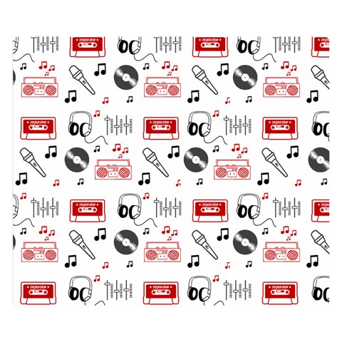 Music Is My Life Double Sided Flano Blanket (Small) from ArtsNow.com 50 x40  Blanket Back