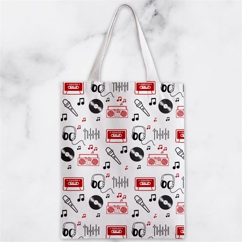 Music Is My Life Zipper Classic Tote Bag from ArtsNow.com Front