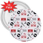 Music Is My Life 3  Button (10 pack)