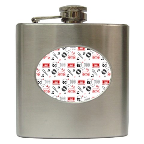 Music Is My Life Hip Flask (6 oz) from ArtsNow.com Front