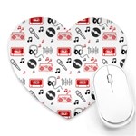 Music Is My Life Heart Mousepad