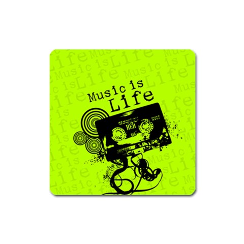 Music Is Life Magnet (Square) from ArtsNow.com Front