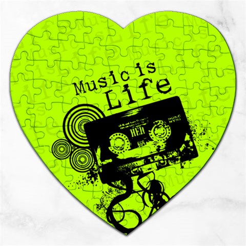 Music Is Life Jigsaw Puzzle (Heart) from ArtsNow.com Front