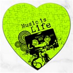 Music Is Life Jigsaw Puzzle (Heart)