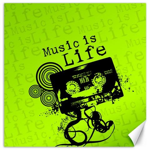 Music Is Life Canvas 12  x 12  from ArtsNow.com 11.4 x11.56  Canvas - 1