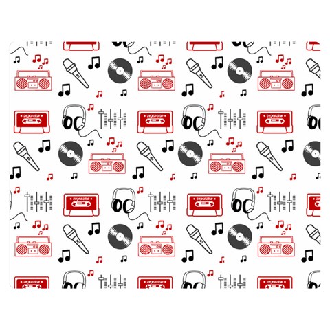 Music Is My Life Double Sided Flano Blanket (Medium) from ArtsNow.com 60 x50  Blanket Back