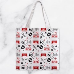 Music Is My Life Zipper Grocery Tote Bag from ArtsNow.com Back