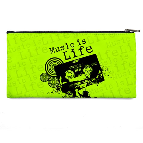 Music Is Life Pencil Case from ArtsNow.com Back