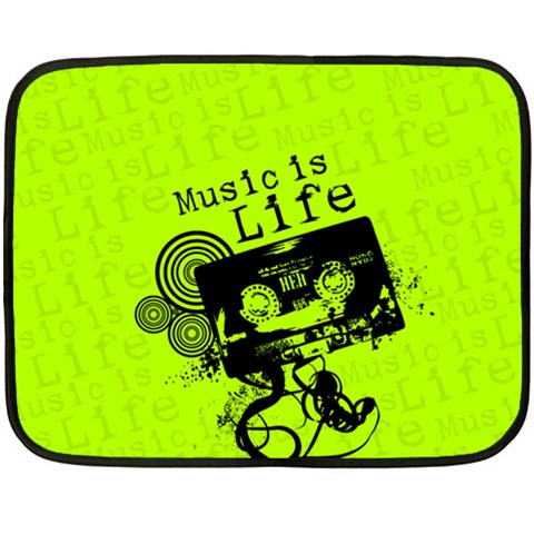 Music Is Life Double Sided Fleece Blanket (Mini) from ArtsNow.com 35 x27  Blanket Back