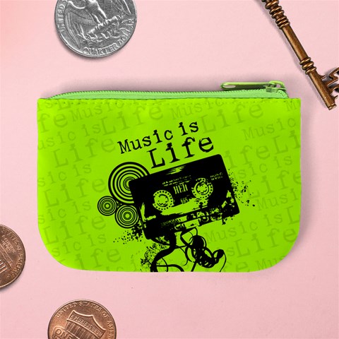 Music Is Life Mini Coin Purse from ArtsNow.com Back