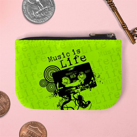 Music Is Life Mini Coin Purse from ArtsNow.com Back