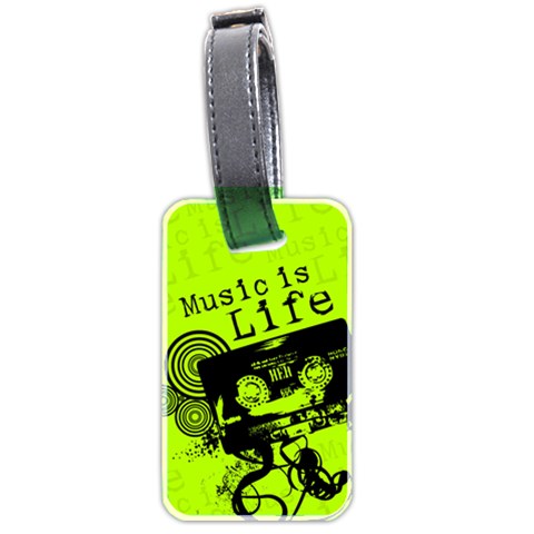 Music Is Life Luggage Tag (two sides) from ArtsNow.com Back