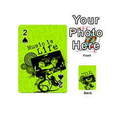 Music Is Life Playing Cards 54 (Mini) from ArtsNow.com Front - Spade2