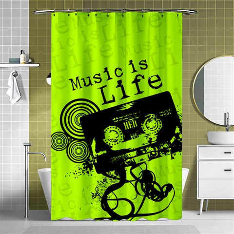 Music Is Life Shower Curtain 48  x 72  (Small) from ArtsNow.com Curtain(48  X 72 ) - 42.18 x64.8  Curtain(48  X 72 )