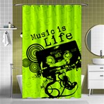 Music Is Life Shower Curtain 48  x 72  (Small)