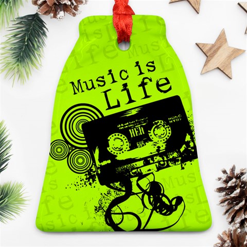 Music Is Life Ornament (Bell) from ArtsNow.com Front