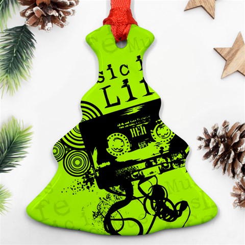 Music Is Life Christmas Tree Ornament (Two Sides) from ArtsNow.com Front