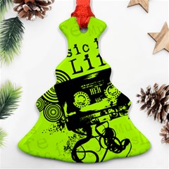 Music Is Life Christmas Tree Ornament (Two Sides) from ArtsNow.com Back